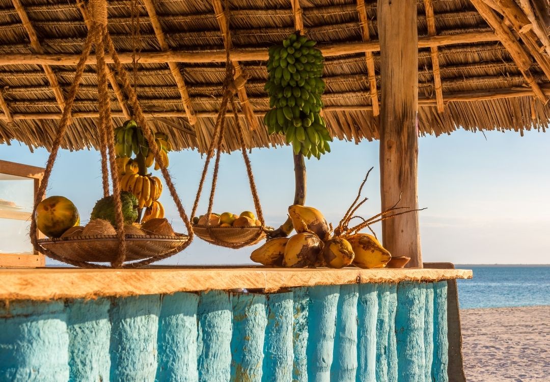 zanzibar beach fruit